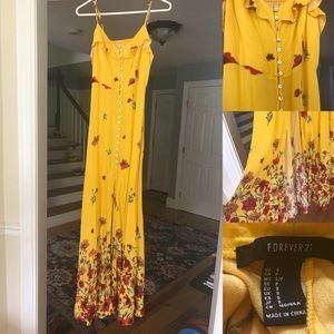 Forever 21 Button Floral Maxi Dress